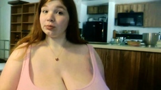 Great Big Boobs On Masturbating Redhead