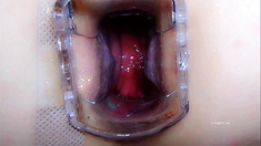 Black slut close up toy double