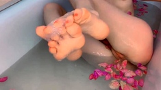 Maitresse Madelines solo foot fetish POV