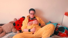 Sexy Shemale With Big Tits Jerking Her Huge Cock Off