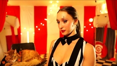 Cute curly brunette solo webcam masturbation