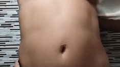 Stacked brunette goes solo toys and masturbation
