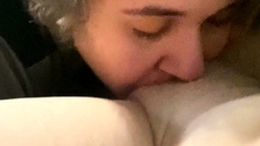Blonde fetish lesbians fist themselves in hi definition