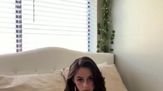 Small titted brunette amateur anal nailed at home