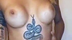 Amateur redhead masturbates then gives a blowjob