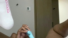 Sexy hottie Anetta Keys enjoys a solo toy masturbation