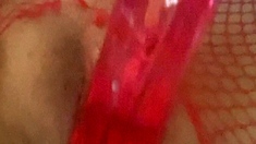 Close up pussy orgasm for toying hottie