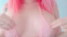 Great Big Boobs On Masturbating Redhead