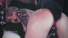 Bondage fetish solo toying hussy