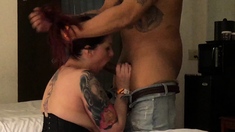 Extreme amateur pov blowjob by hot brunette latina