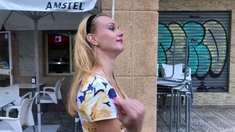 Amateur blonde customer nailed in public for a free fare
