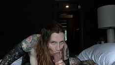 Amateur MILF blowjob cumshot
