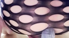 Spreading for hard anal close up