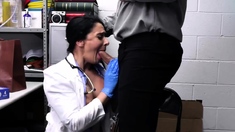 Checking busty nurses tight holes for stolen goods