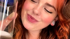 Amateur Redhead Washing Her Pussy In The Tub Show The