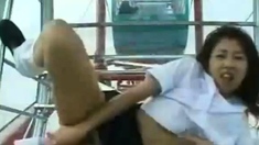 Japanese Girl Masturbates on a Ferris Wheel