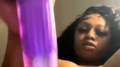 Monika Sweet masturbates her pussy and ass with toy