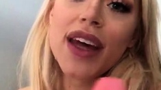 Blonde needs her toy for juicy pussy masturbation HD