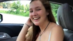 College Girl Wants To Fuck In The Car At Broad Day Light