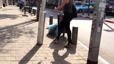 Bubble Butt VPL walking the street