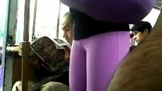 Camel Toe On The Bus