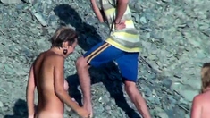 Voyeur. Nice Tits on public beach