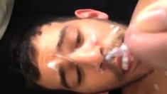 Arab Boy take the full load of daddys cum..